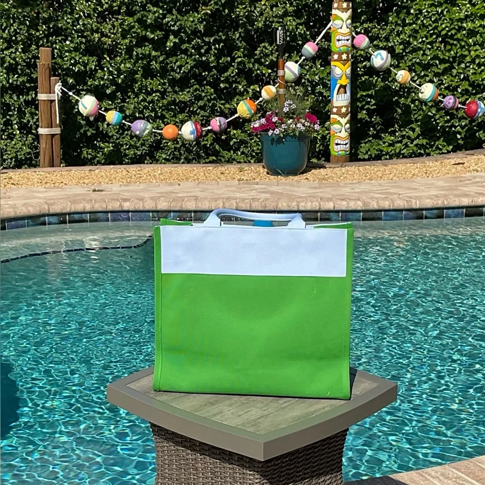 ♠️💙💚kate spade new york x Target Green/Blue Colorblock Knit Tote Bag